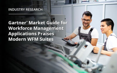Gartner Market Guide for Workforce Management Applications Praises Modern WFM Suite